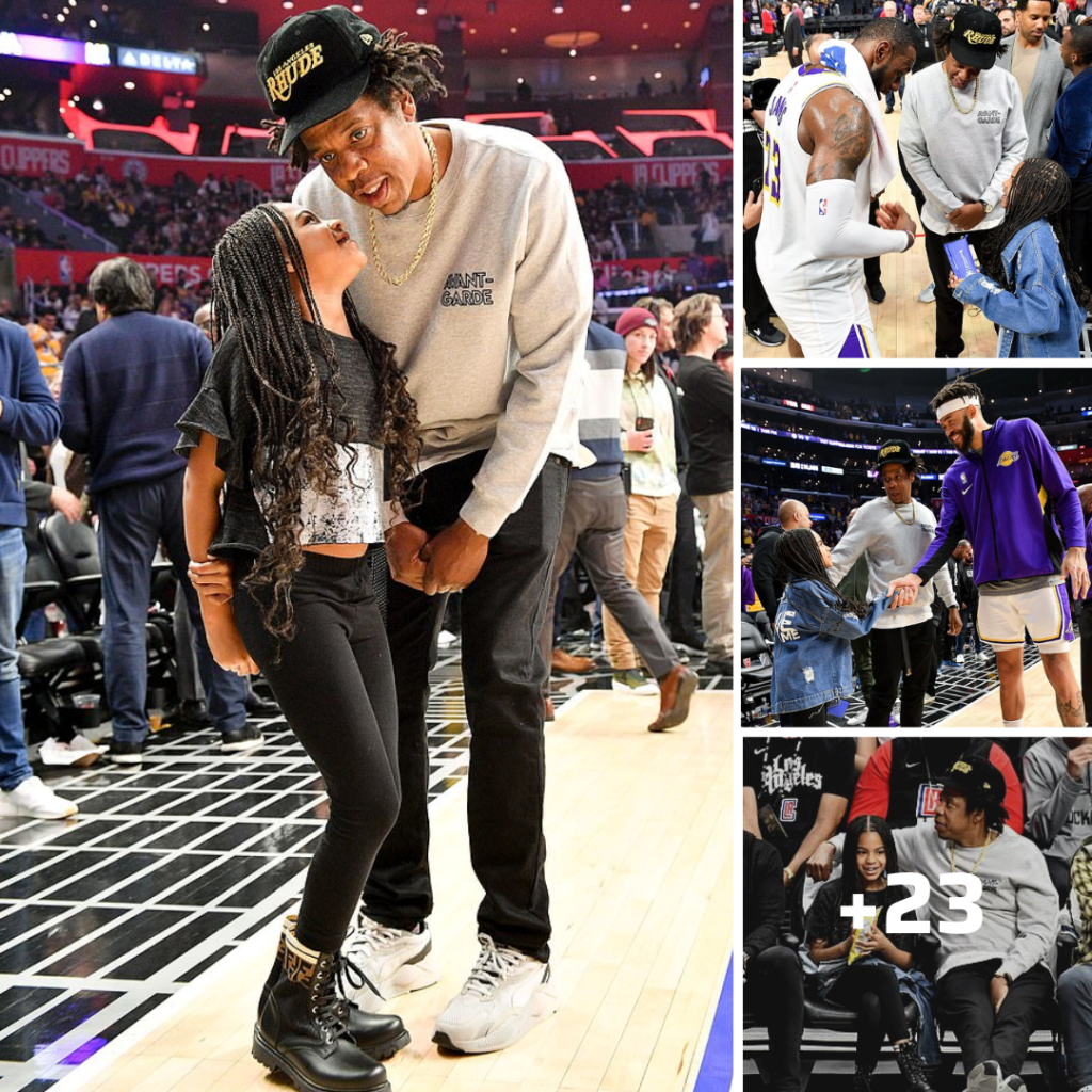 Jay Z's son, Blue Ivy Carter, was happy to meet the Laker team for the ...